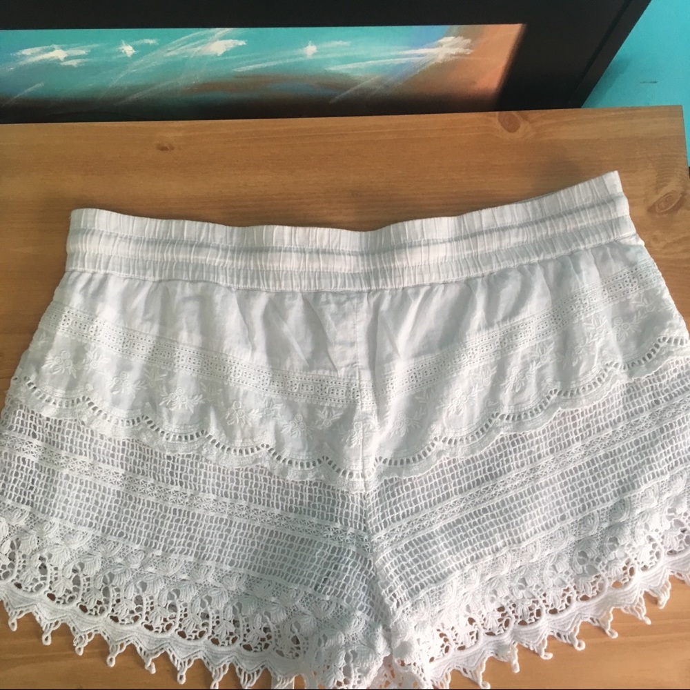 lined lace shorts